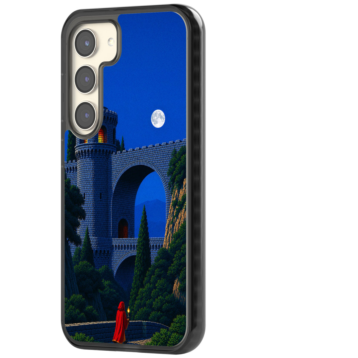 Castle Walls Samsung S22 / Samsung S22 Plus / Samsung S23 / Samsung S23 Plus / Samsung S24 / Samsung S24 Plus Impact Black Phone Case side