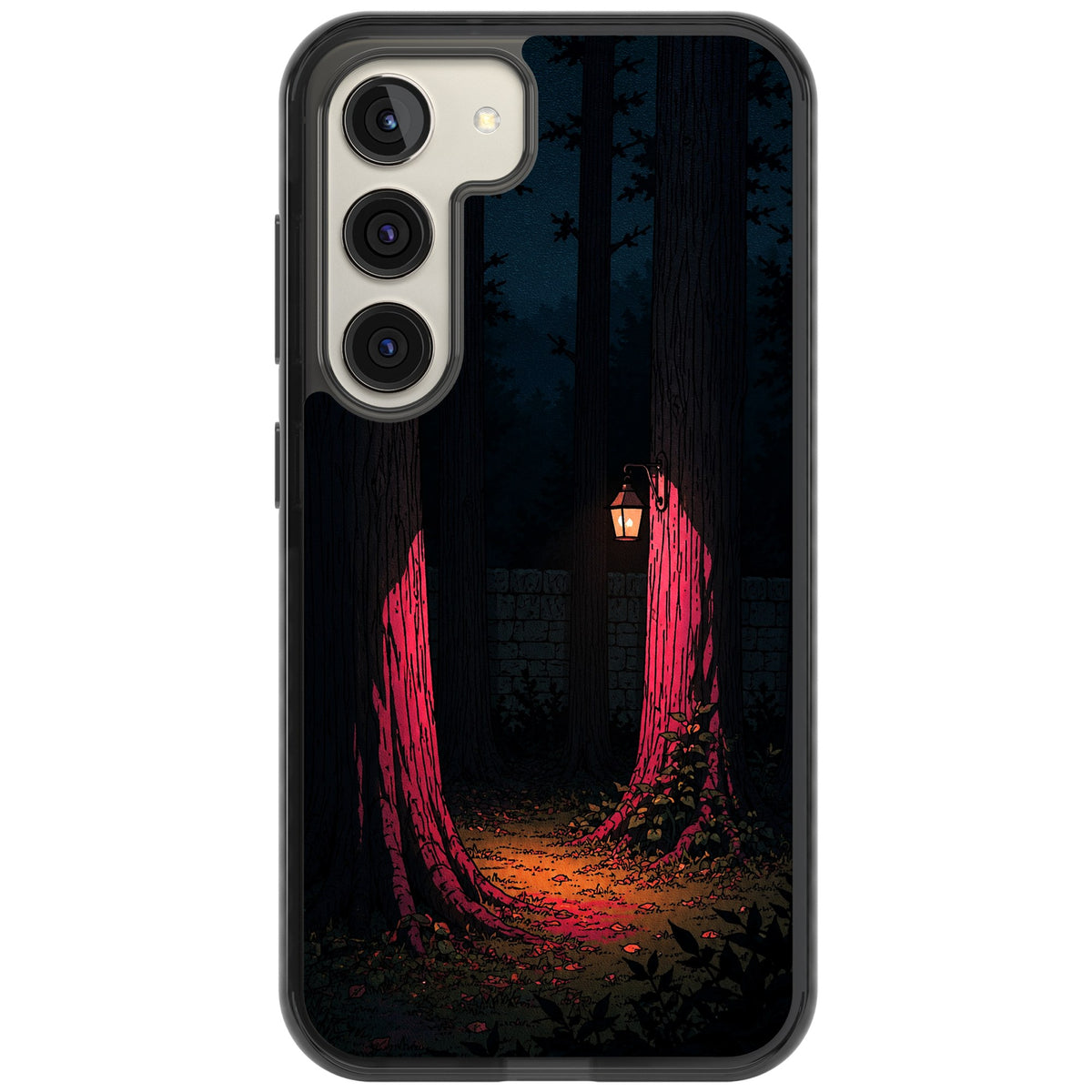 Forest Lantern Samsung S22 / Samsung S22 Plus / Samsung S23 / Samsung S23 Plus / Samsung S24 / Samsung S24 Plus Impact Black Phone Case front