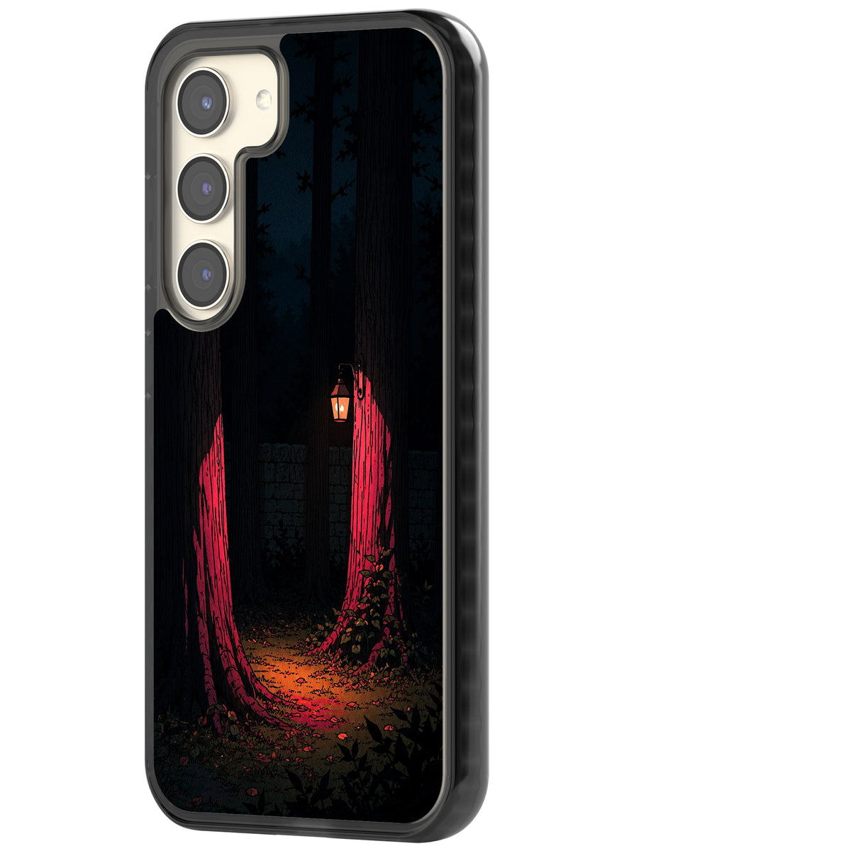 Forest Lantern Samsung S22 / Samsung S22 Plus / Samsung S23 / Samsung S23 Plus / Samsung S24 / Samsung S24 Plus Impact Black Phone Case side