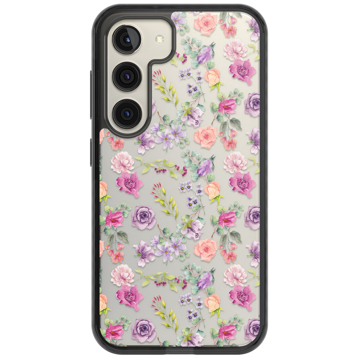 Sunday Flowers Samsung S22 / Samsung S22 Plus / Samsung S23 / Samsung S23 Plus / Samsung S24 / Samsung S24 Plus Impact Black Phone Case front