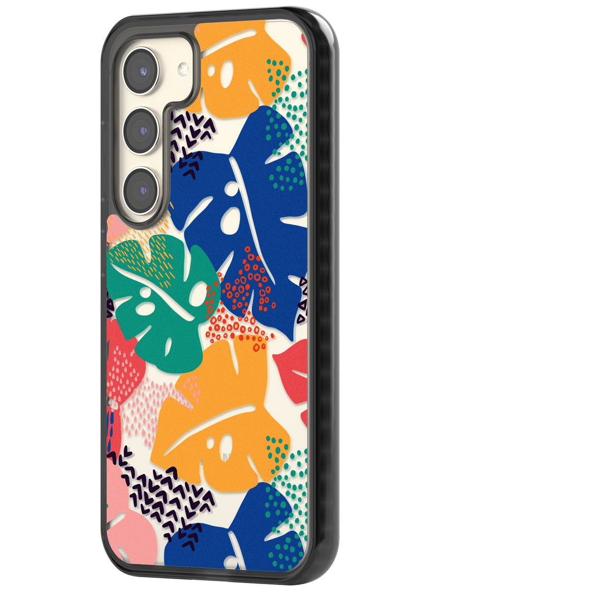 Vibrant Leaves Samsung S22 / Samsung S22 Plus / Samsung S23 / Samsung S23 Plus / Samsung S24 / Samsung S24 Plus Impact Black Phone Case side