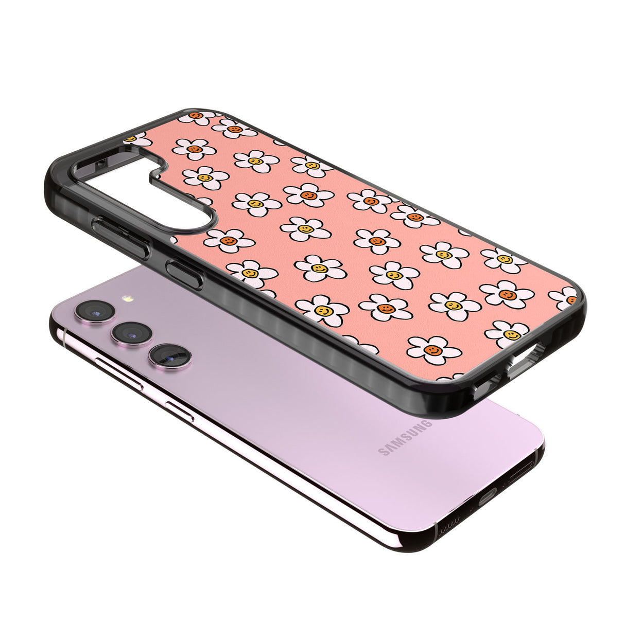 Peachy Daisy Smiles Impact Phone Case for Samsung Galaxy S24, Samsung Galaxy S23, Samsung Galaxy S22
