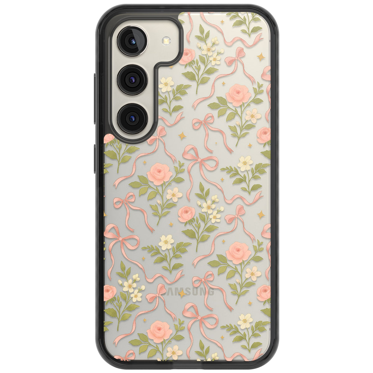 Ribbon Garden Samsung S22 / Samsung S22 Plus / Samsung S23 / Samsung S23 Plus / Samsung S24 / Samsung S24 Plus Impact Black Phone Case front