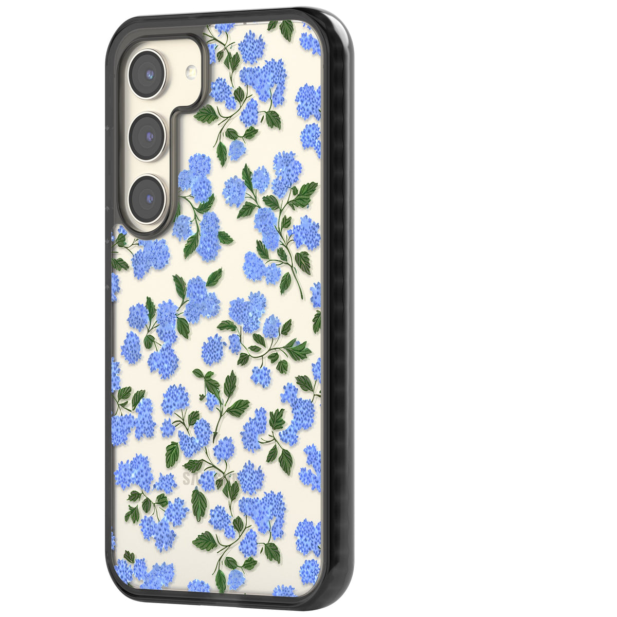 Hydrangea Dreams Samsung S22 / Samsung S22 Plus / Samsung S23 / Samsung S23 Plus / Samsung S24 / Samsung S24 Plus Impact Black Phone Case side