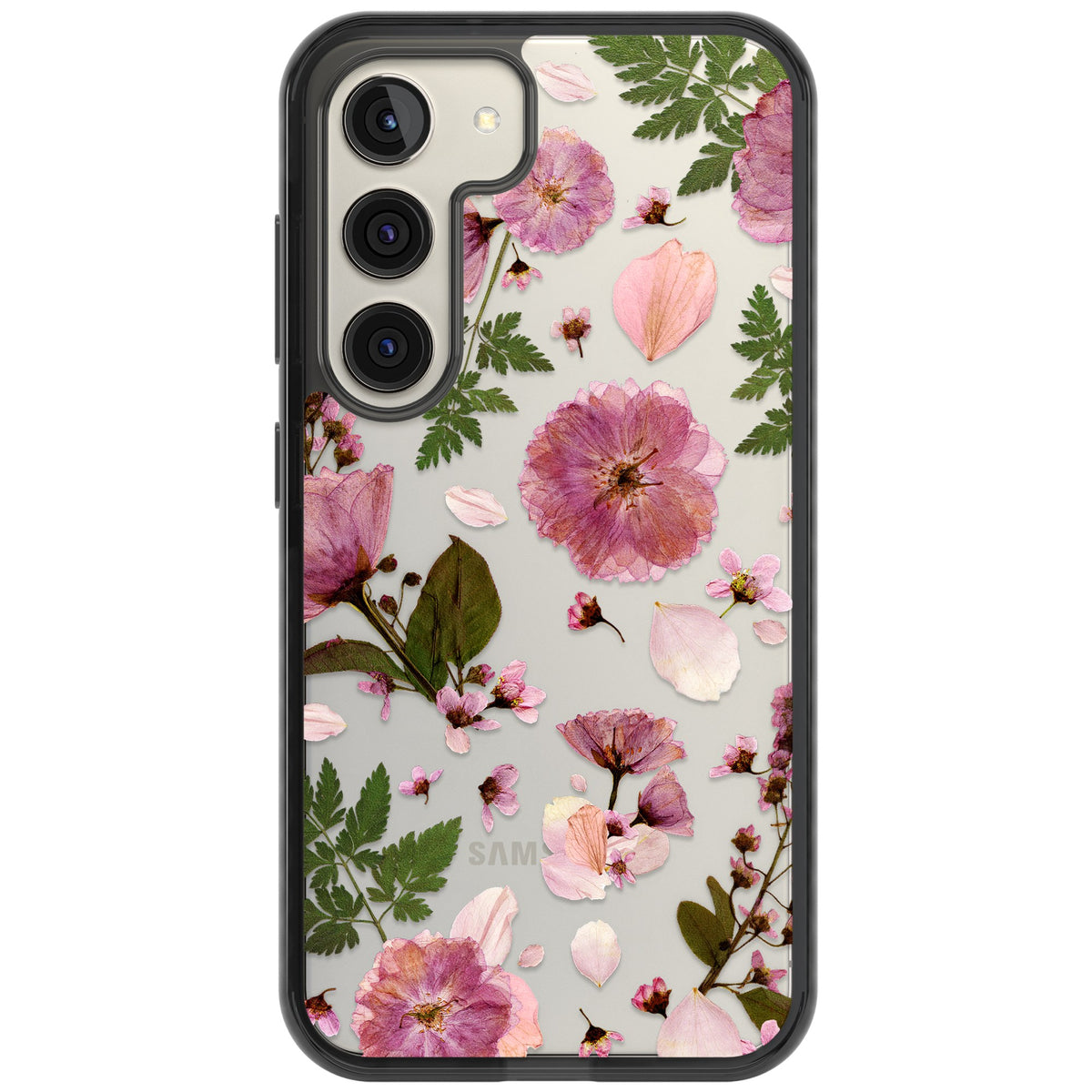 Blossom Bouquet Samsung S22 / Samsung S22 Plus / Samsung S23 / Samsung S23 Plus / Samsung S24 / Samsung S24 Plus Impact Black Phone Case front