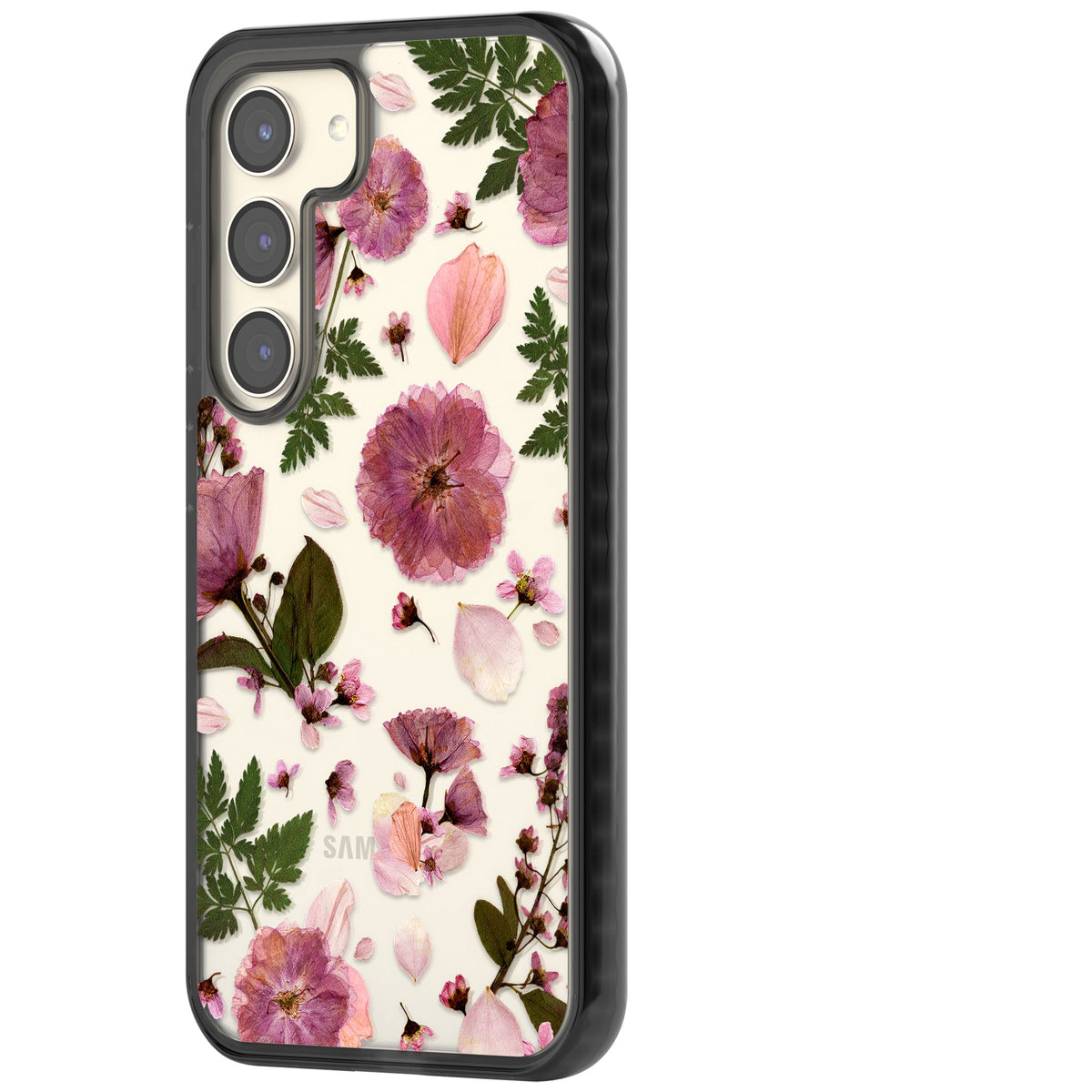 Blossom Bouquet Samsung S22 / Samsung S22 Plus / Samsung S23 / Samsung S23 Plus / Samsung S24 / Samsung S24 Plus Impact Black Phone Case side