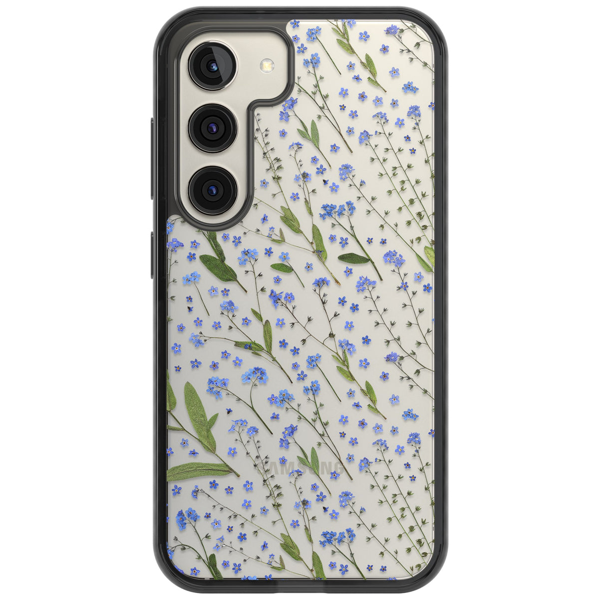 Blue Meadow Samsung S22 / Samsung S22 Plus / Samsung S23 / Samsung S23 Plus / Samsung S24 / Samsung S24 Plus Impact Black Phone Case front