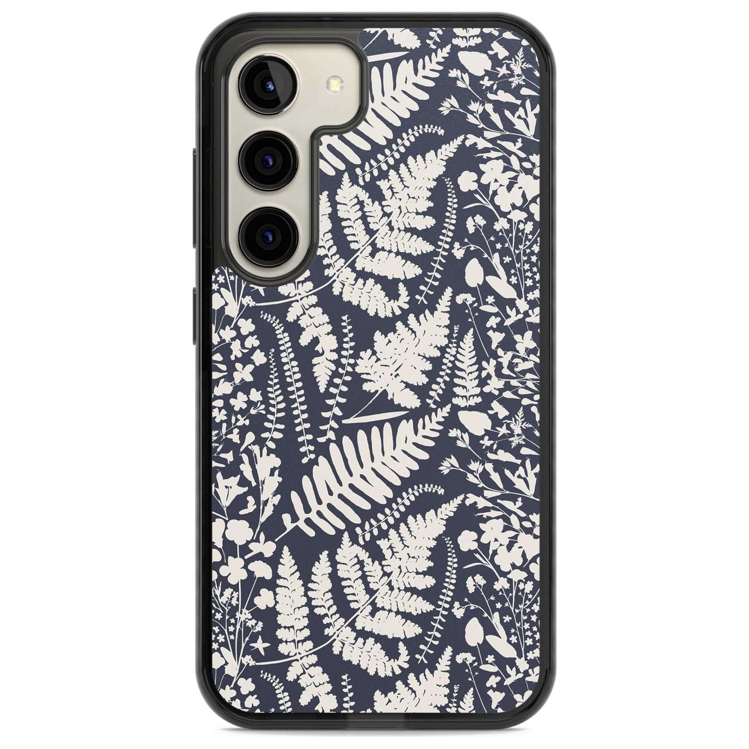 Wildflowers & Ferns On Navy
