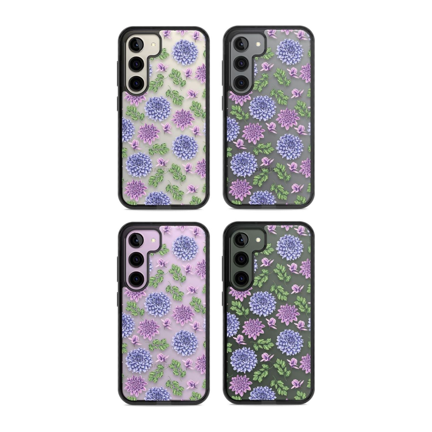 Purple Dahlias Floral