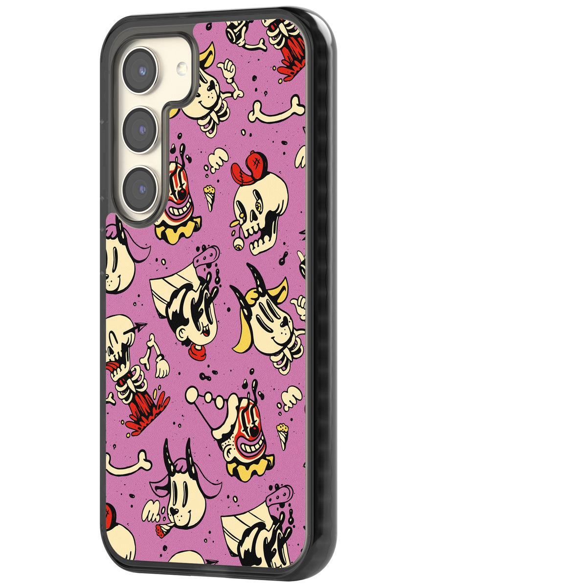 Violet Mischief Samsung S22 / Samsung S22 Plus / Samsung S23 / Samsung S23 Plus / Samsung S24 / Samsung S24 Plus Impact Black Phone Case side