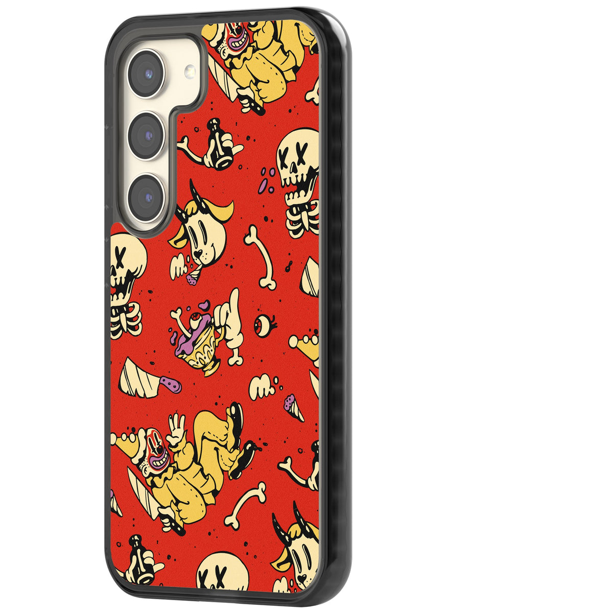 Crimson Carnival Samsung S22 / Samsung S22 Plus / Samsung S23 / Samsung S23 Plus / Samsung S24 / Samsung S24 Plus Impact Black Phone Case side