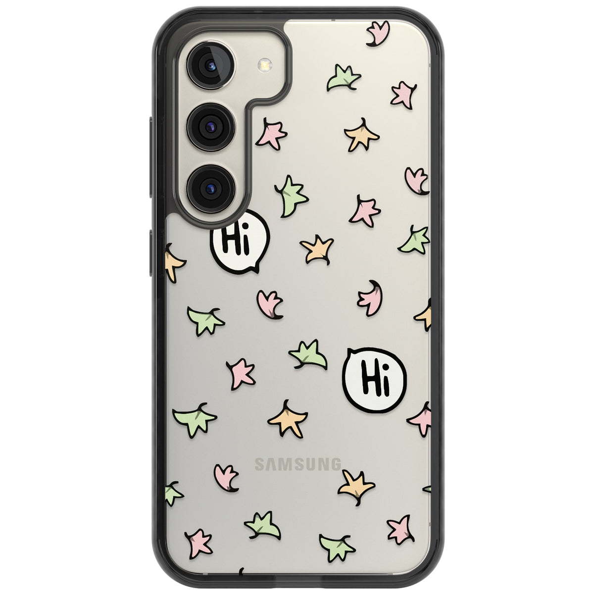 Heartstopper Leaves Samsung S22 / Samsung S22 Plus / Samsung S23 / Samsung S23 Plus / Samsung S24 / Samsung S24 Plus Impact Black Phone Case front