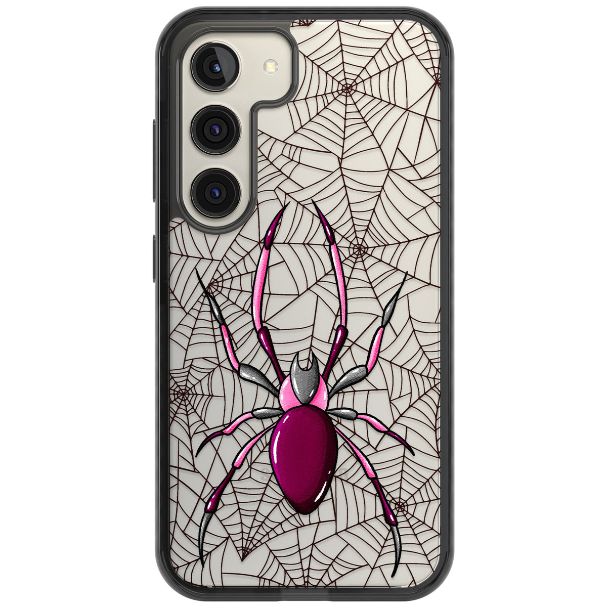 Arachnophobia Samsung S22 / Samsung S22 Plus / Samsung S23 / Samsung S23 Plus / Samsung S24 / Samsung S24 Plus Impact Black Phone Case front