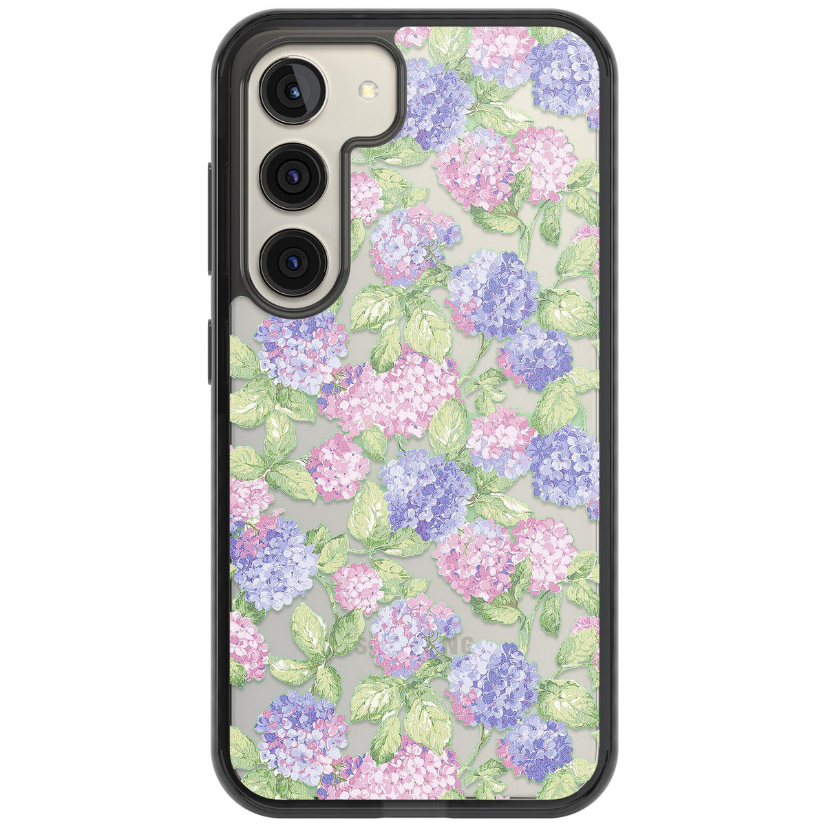 Cottage Hydrangea Samsung S22 / Samsung S22 Plus / Samsung S23 / Samsung S23 Plus / Samsung S24 / Samsung S24 Plus Impact Black Phone Case front