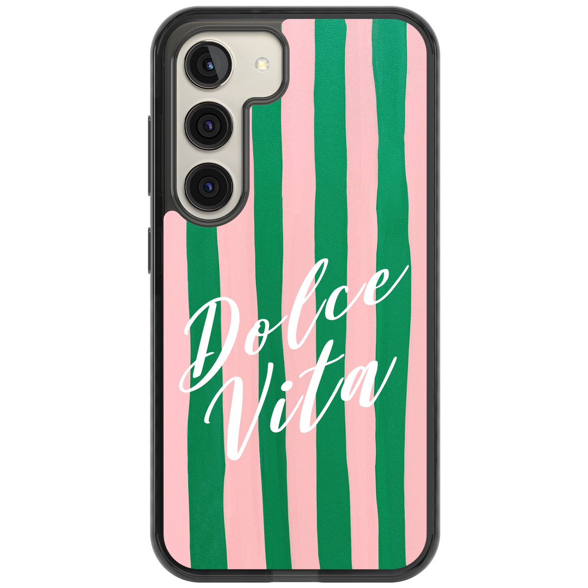 Dolce Vita Samsung S22 / Samsung S22 Plus / Samsung S23 / Samsung S23 Plus / Samsung S24 / Samsung S24 Plus Impact Black Phone Case front