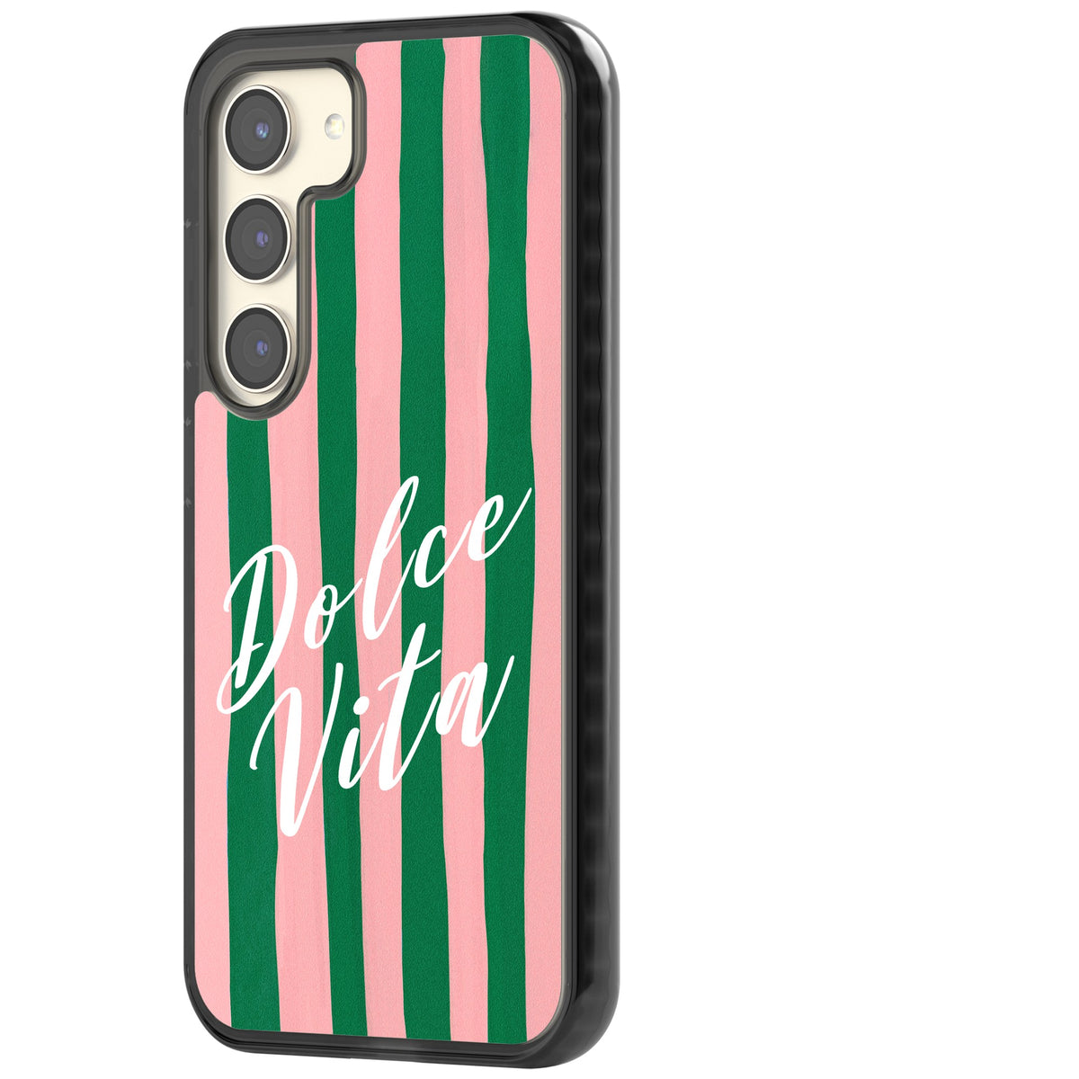 Dolce Vita Samsung S22 / Samsung S22 Plus / Samsung S23 / Samsung S23 Plus / Samsung S24 / Samsung S24 Plus Impact Black Phone Case side
