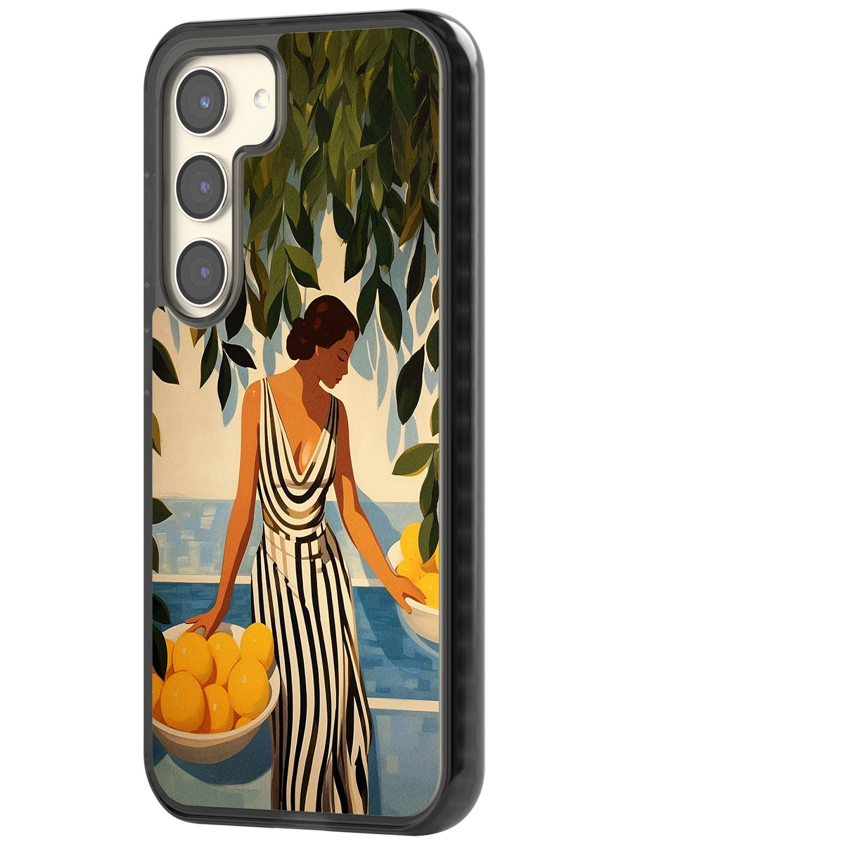 Lemon Picking Samsung S22 / Samsung S22 Plus / Samsung S23 / Samsung S23 Plus / Samsung S24 / Samsung S24 Plus Impact Black Phone Case side