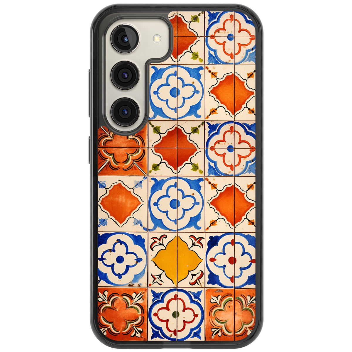Spanish Mosaic Samsung S22 / Samsung S22 Plus / Samsung S23 / Samsung S23 Plus / Samsung S24 / Samsung S24 Plus Impact Black Phone Case front
