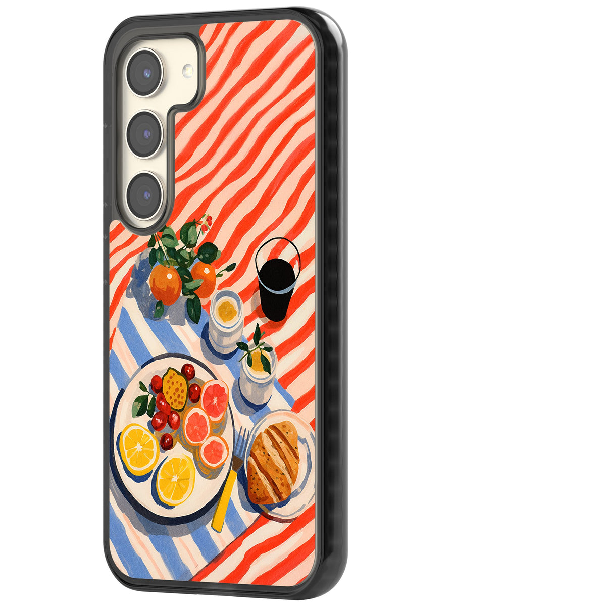 Citrus Picnic Samsung S22 / Samsung S22 Plus / Samsung S23 / Samsung S23 Plus / Samsung S24 / Samsung S24 Plus Impact Black Phone Case side