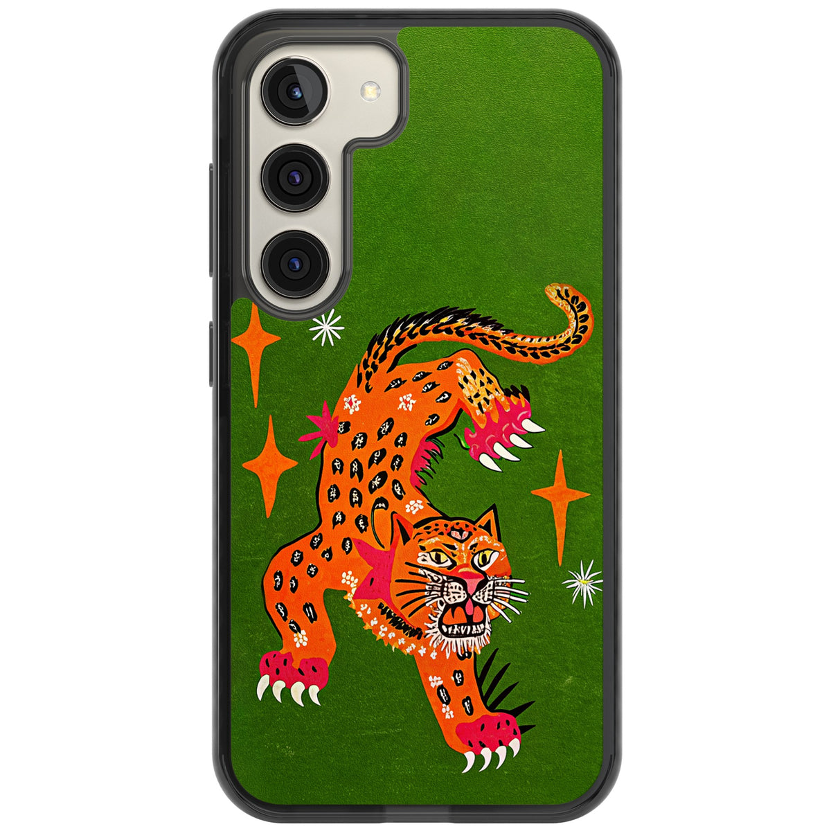 Fierce Jaguar Samsung S22 / Samsung S22 Plus / Samsung S23 / Samsung S23 Plus / Samsung S24 / Samsung S24 Plus Impact Black Phone Case front