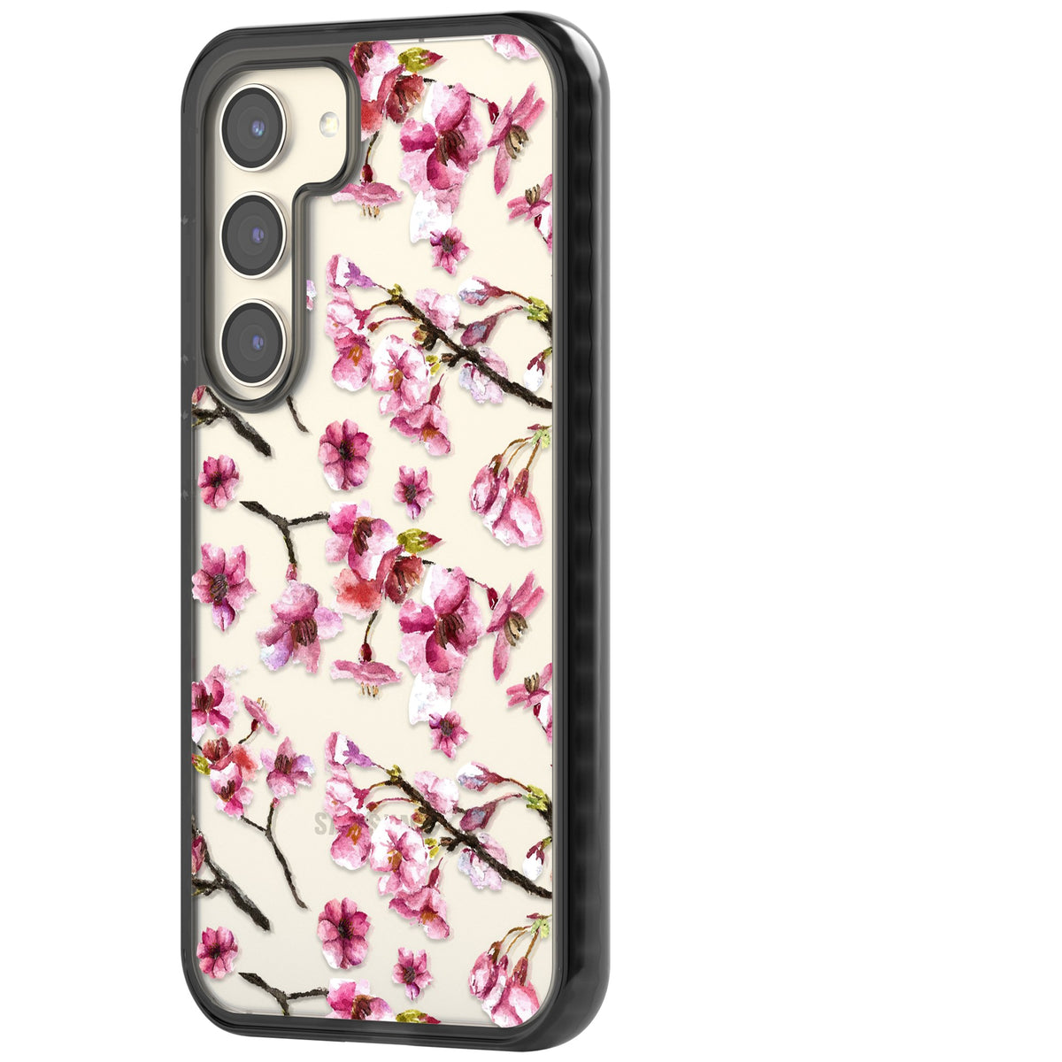 Sakura Bloom Samsung S22 / Samsung S22 Plus / Samsung S23 / Samsung S23 Plus / Samsung S24 / Samsung S24 Plus Impact Black Phone Case side