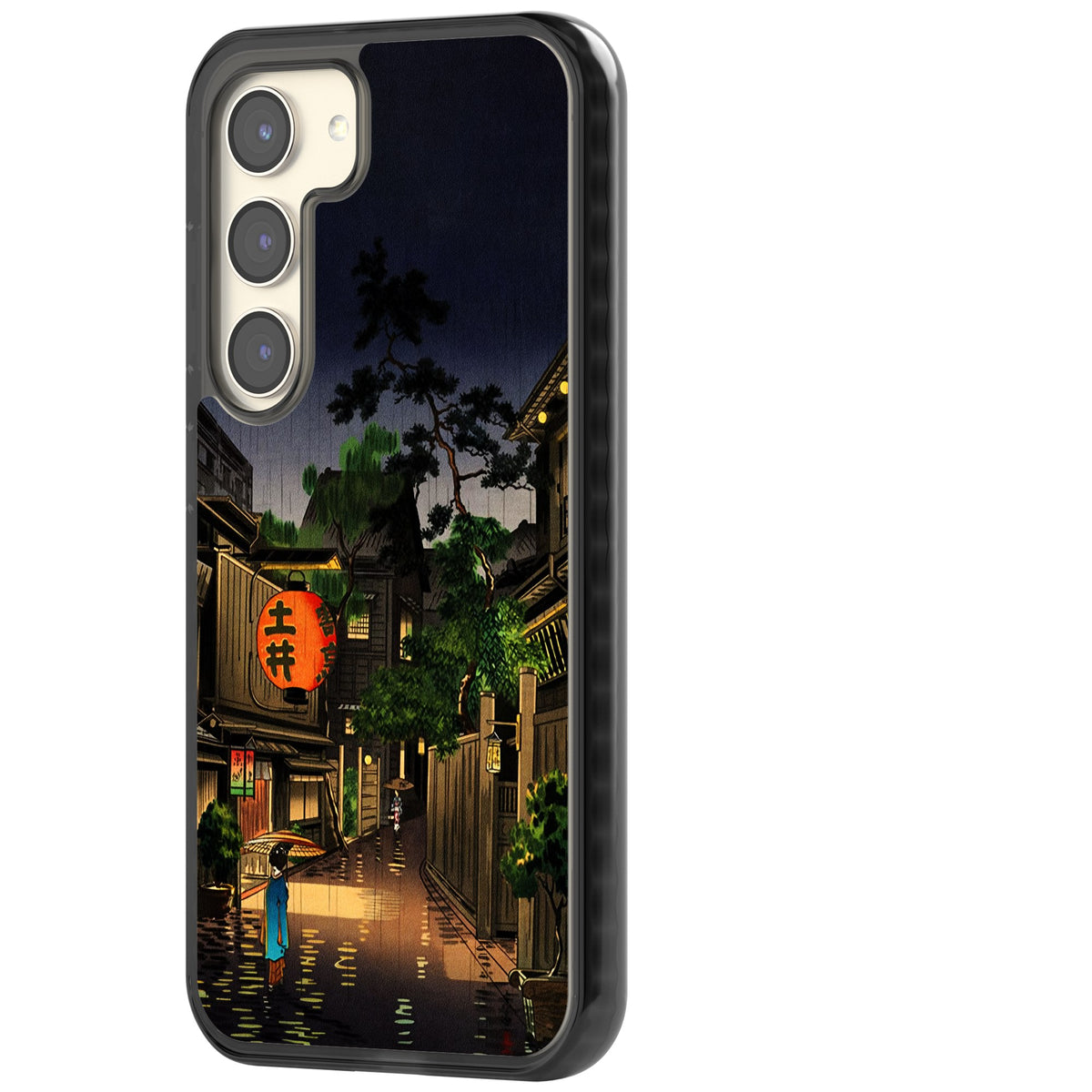 Evening In Ushigome Samsung S22 / Samsung S22 Plus / Samsung S23 / Samsung S23 Plus / Samsung S24 / Samsung S24 Plus Impact Black Phone Case side