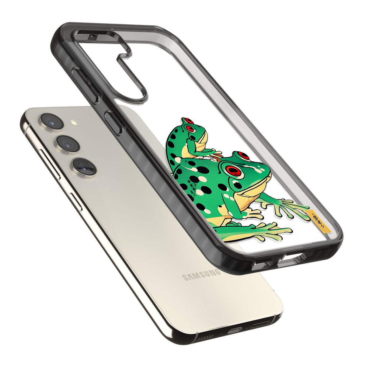 Jade Leap Samsung S22 / Samsung S22 Plus / Samsung S23 / Samsung S23 Plus / Samsung S24 / Samsung S24 Plus Impact Black Phone Case angled