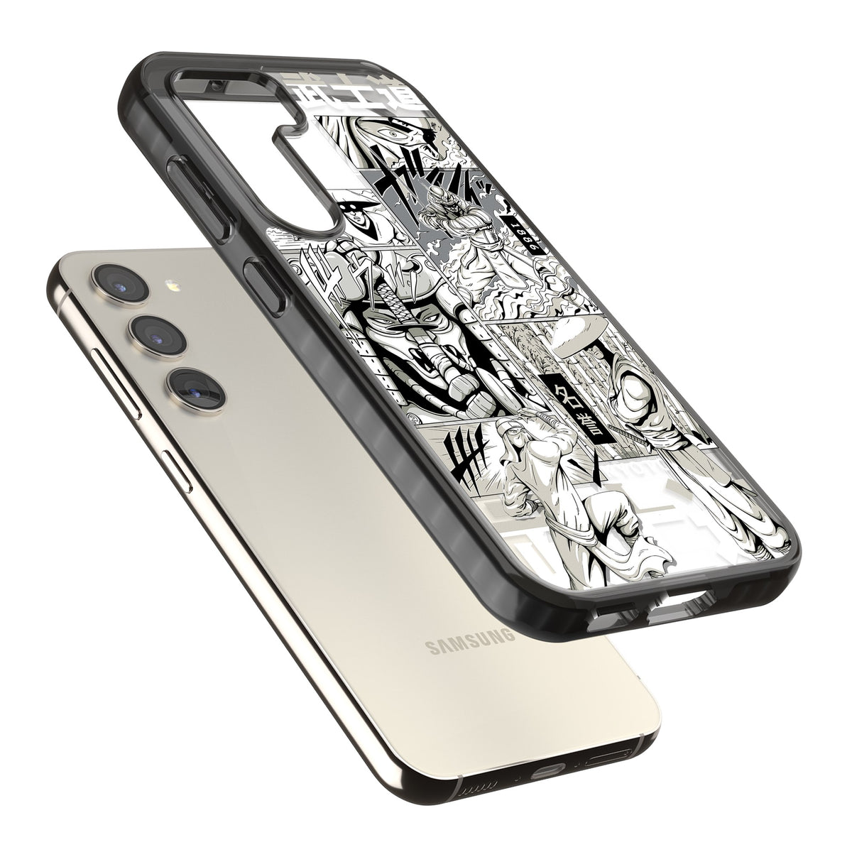 Kyoto Noir Samsung S22 / Samsung S22 Plus / Samsung S23 / Samsung S23 Plus / Samsung S24 / Samsung S24 Plus Impact Black Phone Case angled