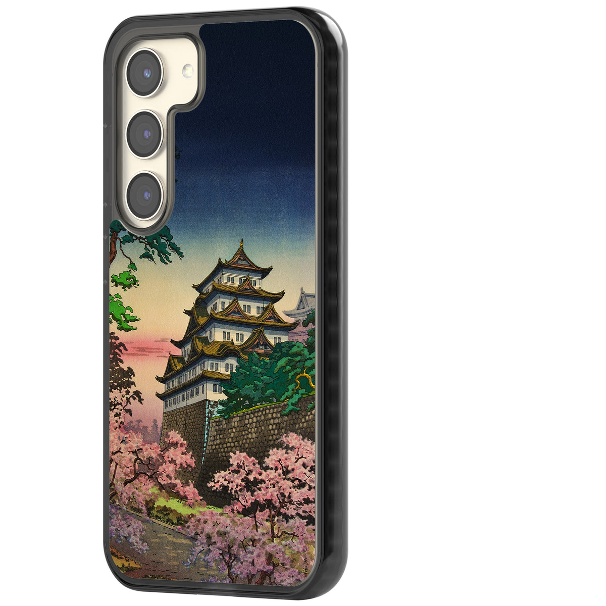 Nagoya Castle Samsung S22 / Samsung S22 Plus / Samsung S23 / Samsung S23 Plus / Samsung S24 / Samsung S24 Plus Impact Black Phone Case side