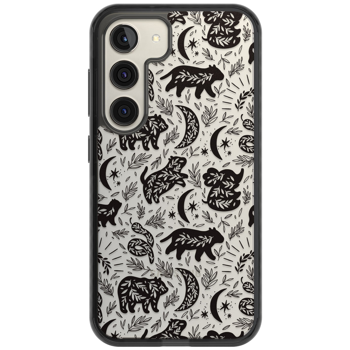 Midnight Forest Animals Samsung S22 / Samsung S22 Plus / Samsung S23 / Samsung S23 Plus / Samsung S24 / Samsung S24 Plus Impact Black Phone Case front
