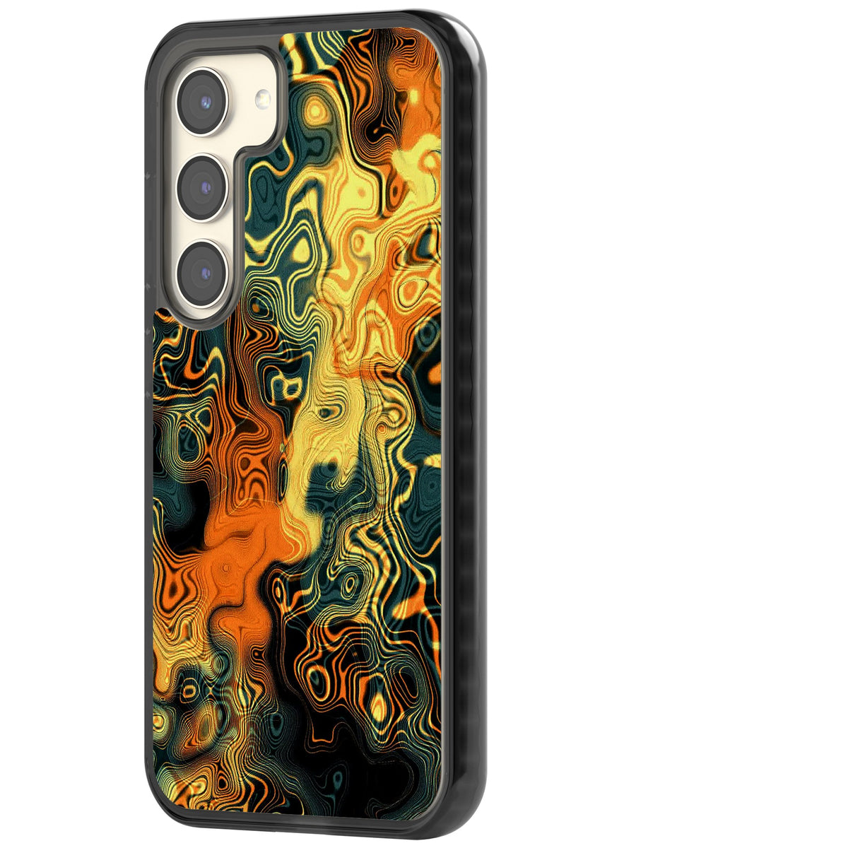 Liquid Amber Samsung S22 / Samsung S22 Plus / Samsung S23 / Samsung S23 Plus / Samsung S24 / Samsung S24 Plus Impact Black Phone Case side