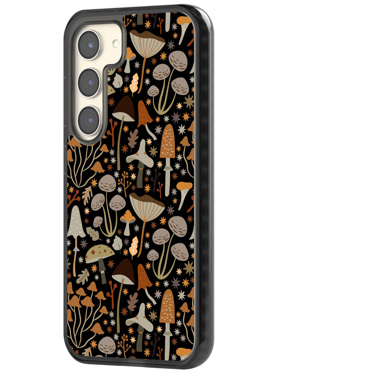 Mushroom Grove Samsung S22 / Samsung S22 Plus / Samsung S23 / Samsung S23 Plus / Samsung S24 / Samsung S24 Plus Impact Black Phone Case side
