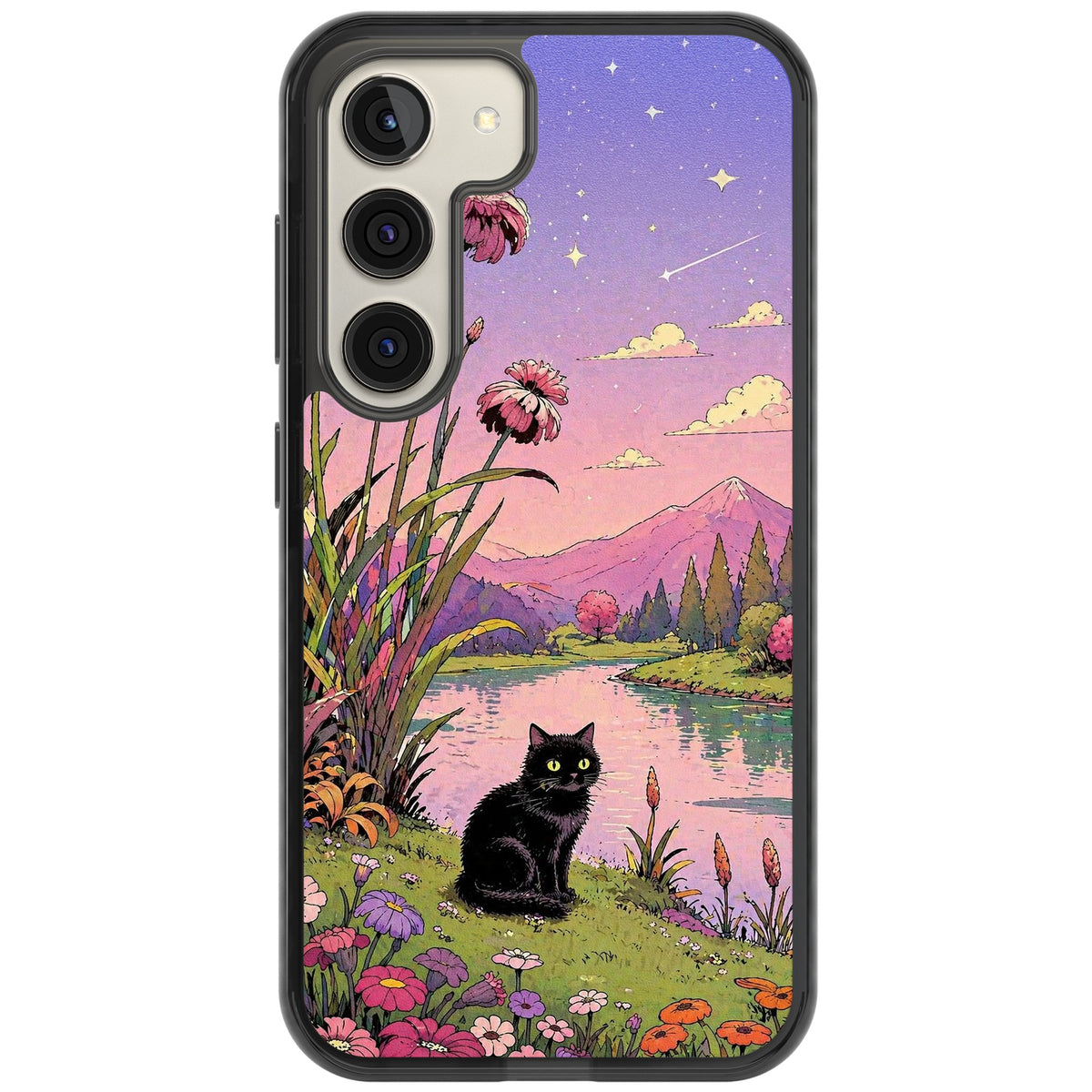 Mystic Whiskers Samsung S22 / Samsung S22 Plus / Samsung S23 / Samsung S23 Plus / Samsung S24 / Samsung S24 Plus Impact Black Phone Case front