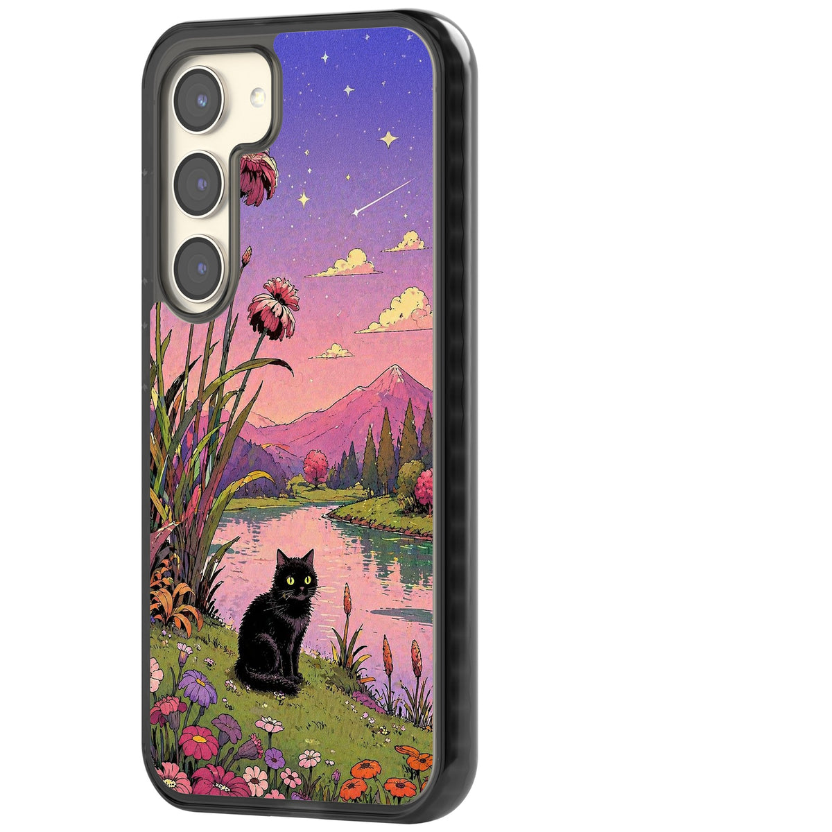 Mystic Whiskers Samsung S22 / Samsung S22 Plus / Samsung S23 / Samsung S23 Plus / Samsung S24 / Samsung S24 Plus Impact Black Phone Case side