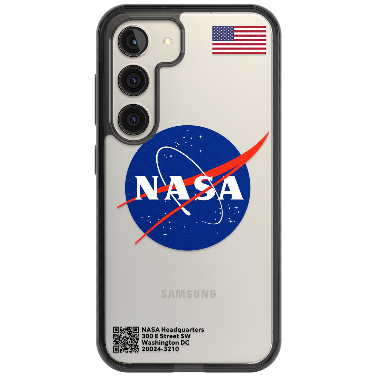 Nasa Meatball Samsung S22 / Samsung S22 Plus / Samsung S23 / Samsung S23 Plus / Samsung S24 / Samsung S24 Plus Impact Black Phone Case front