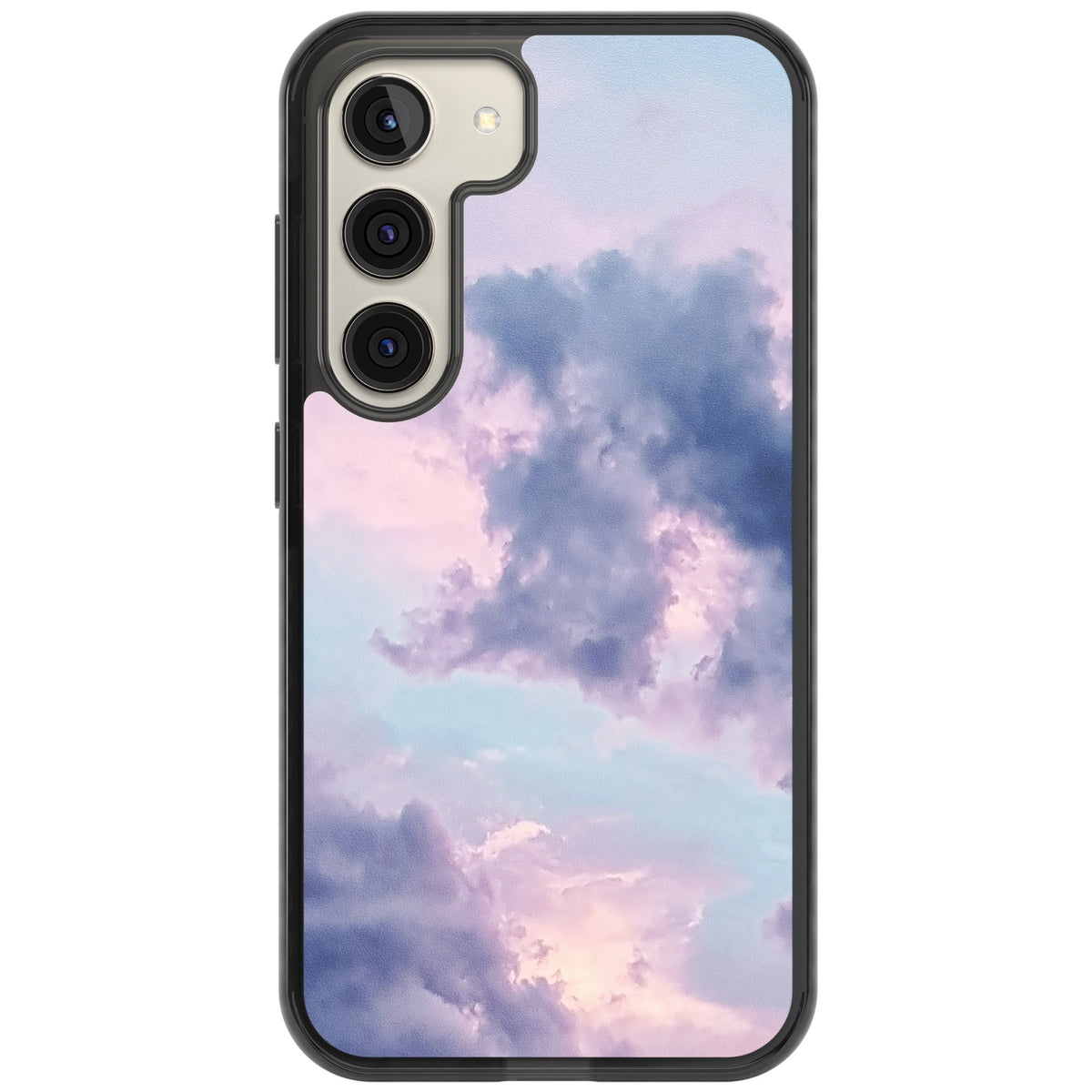 Lavender Clouds Samsung S22 / Samsung S22 Plus / Samsung S23 / Samsung S23 Plus / Samsung S24 / Samsung S24 Plus Impact Black Phone Case front