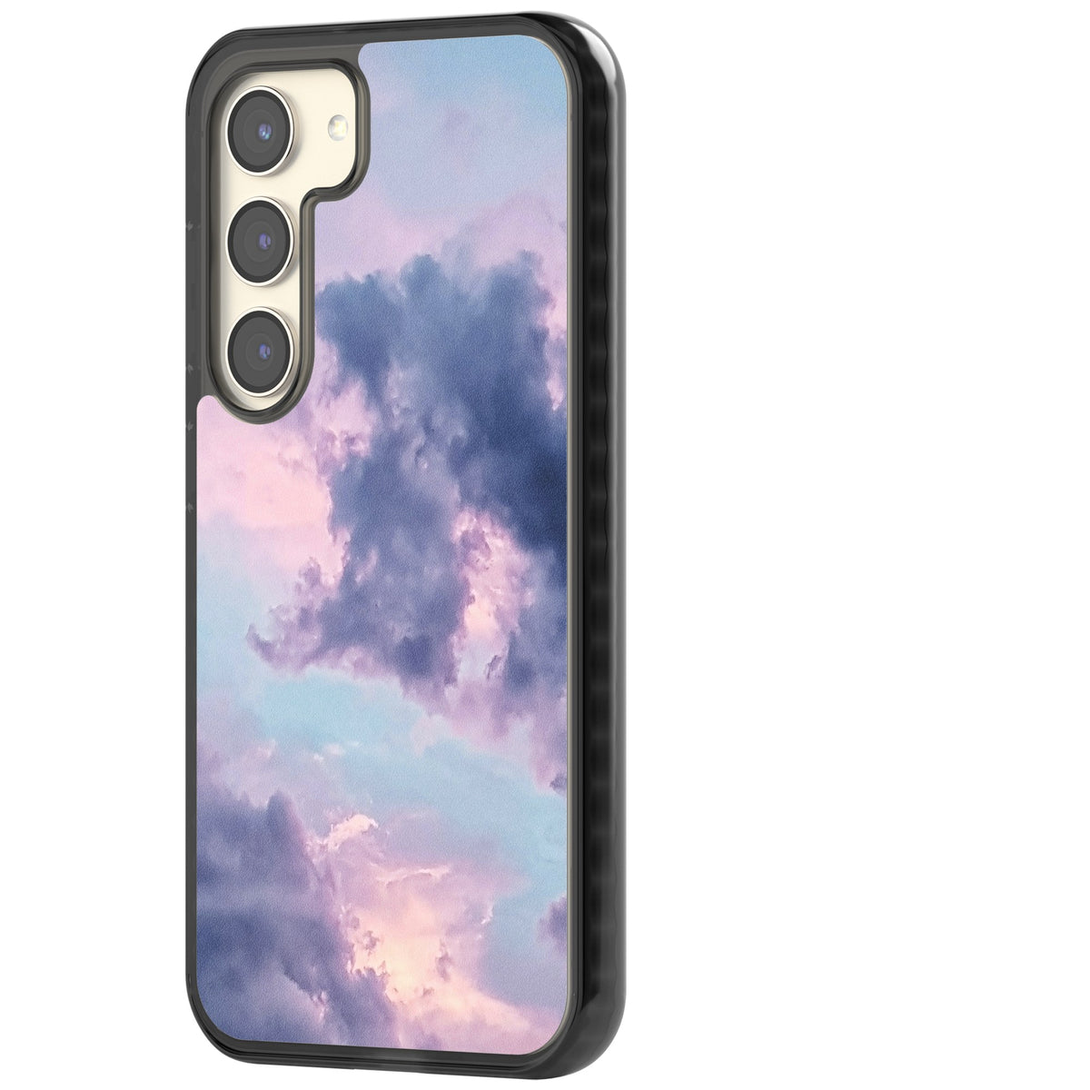 Lavender Clouds Samsung S22 / Samsung S22 Plus / Samsung S23 / Samsung S23 Plus / Samsung S24 / Samsung S24 Plus Impact Black Phone Case side