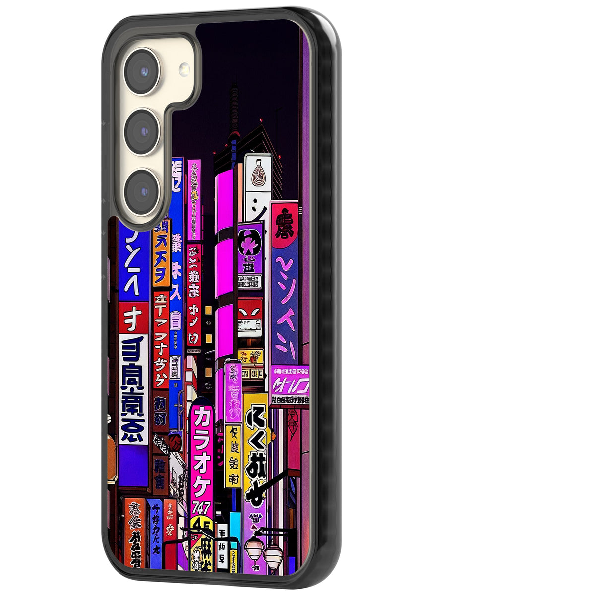 NEON NIGHT Samsung S22 / Samsung S22 Plus / Samsung S23 / Samsung S23 Plus / Samsung S24 / Samsung S24 Plus Impact Black Phone Case side