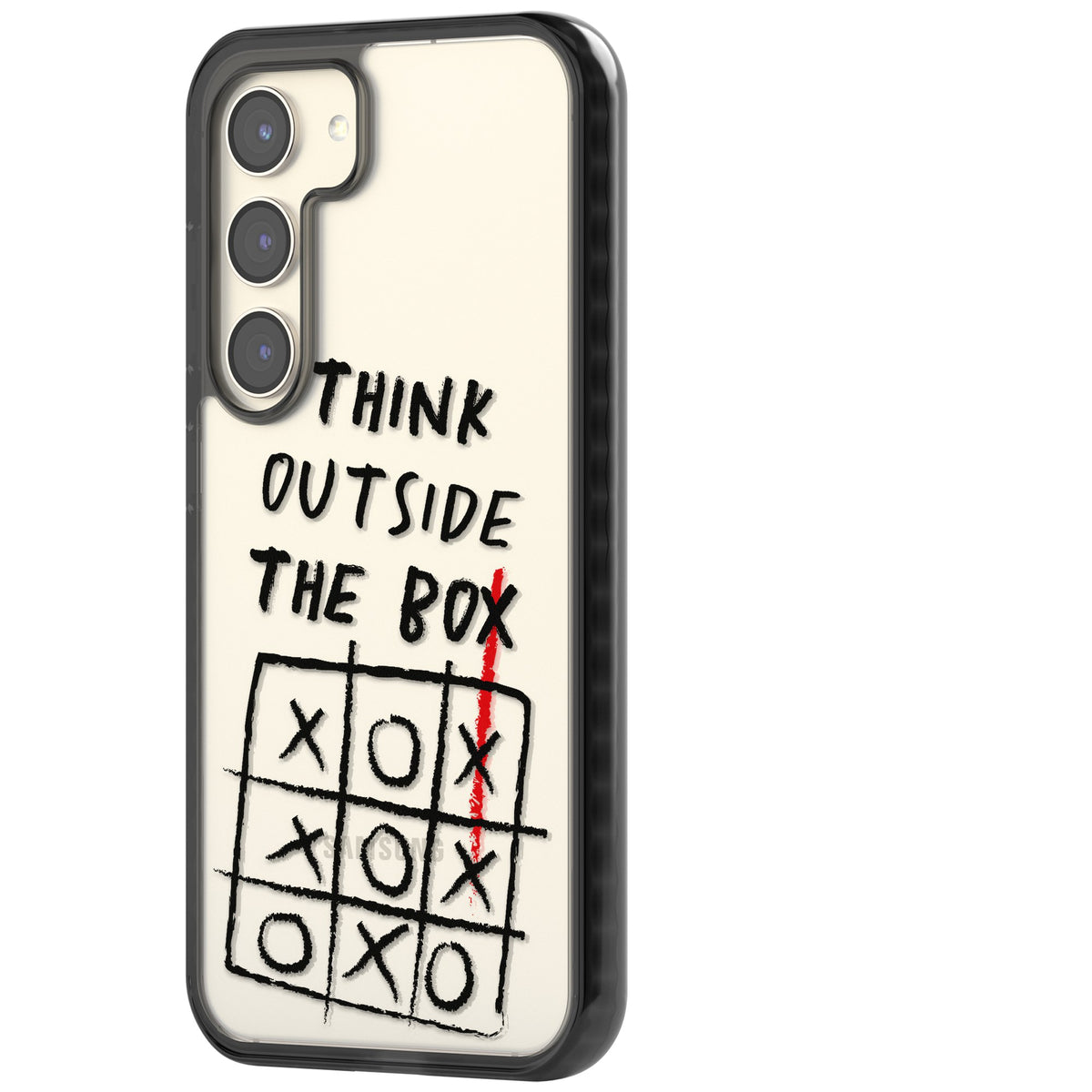Think Outside The Box Samsung S22 / Samsung S22 Plus / Samsung S23 / Samsung S23 Plus / Samsung S24 / Samsung S24 Plus Impact Black Phone Case side