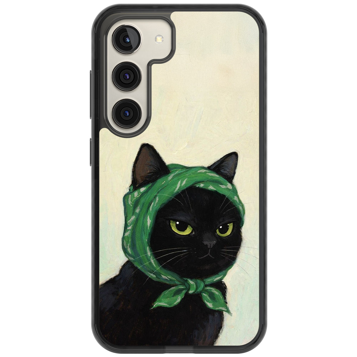 Unamused Kitty Samsung S22 / Samsung S22 Plus / Samsung S23 / Samsung S23 Plus / Samsung S24 / Samsung S24 Plus Impact Black Phone Case front