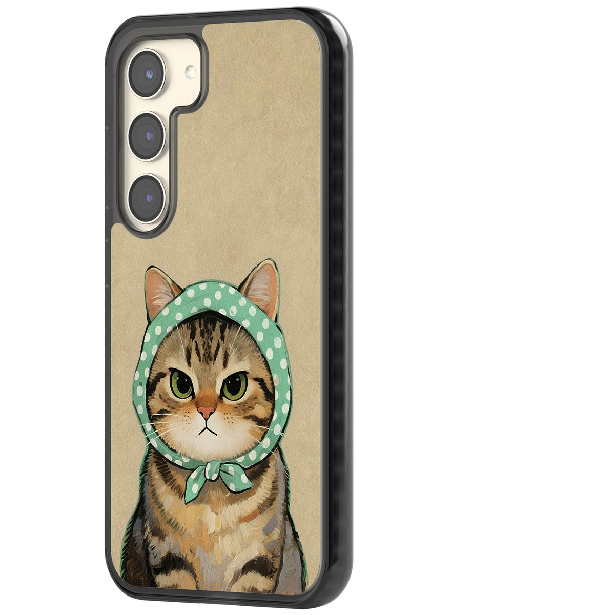 Cat Losing Patience Samsung S22 / Samsung S22 Plus / Samsung S23 / Samsung S23 Plus / Samsung S24 / Samsung S24 Plus Impact Black Phone Case side