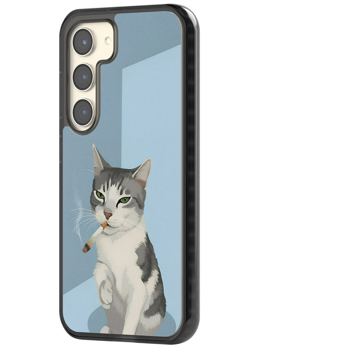 Better Than Cat Treats Samsung S22 / Samsung S22 Plus / Samsung S23 / Samsung S23 Plus / Samsung S24 / Samsung S24 Plus Impact Black Phone Case side