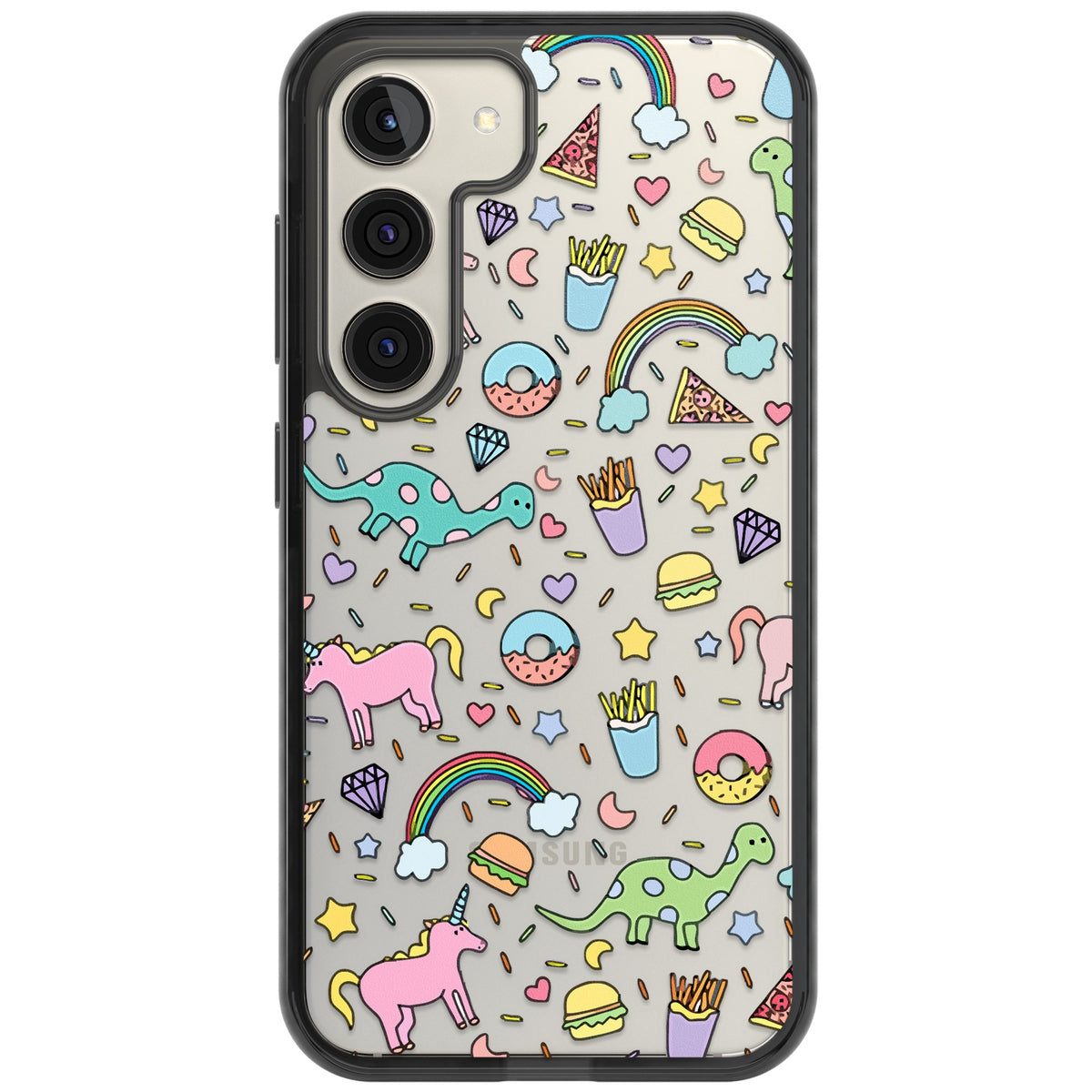 Bubblegum Fantasy Samsung S22 / Samsung S22 Plus / Samsung S23 / Samsung S23 Plus / Samsung S24 / Samsung S24 Plus Impact Black Phone Case front