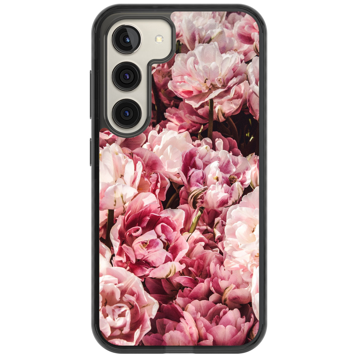 Peony Dream Samsung S22 / Samsung S22 Plus / Samsung S23 / Samsung S23 Plus / Samsung S24 / Samsung S24 Plus Impact Black Phone Case front