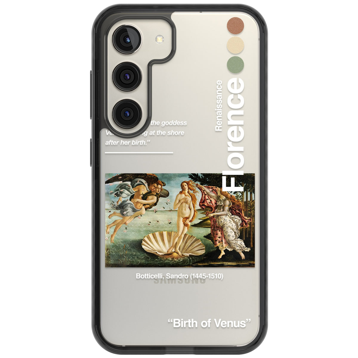 Birth Of Venus Samsung S22 / Samsung S22 Plus / Samsung S23 / Samsung S23 Plus / Samsung S24 / Samsung S24 Plus Impact Black Phone Case front