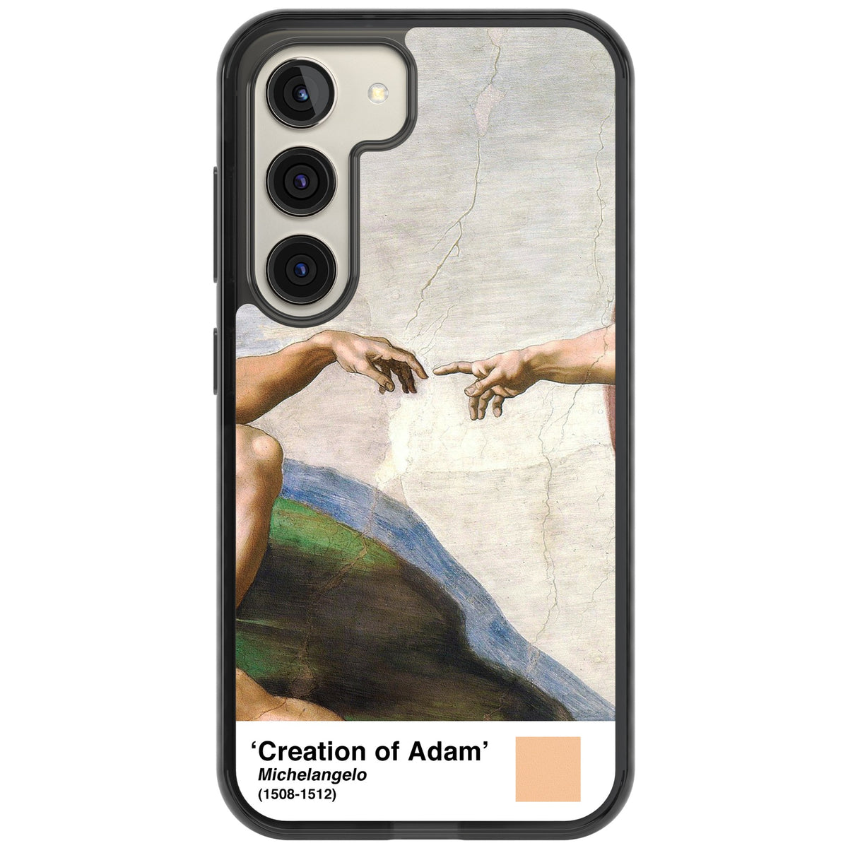 Creation Of Adam Samsung S22 / Samsung S22 Plus / Samsung S23 / Samsung S23 Plus / Samsung S24 / Samsung S24 Plus Impact Black Phone Case front