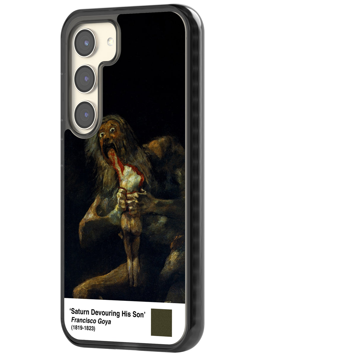 Saturn Devouring His Son Samsung S22 / Samsung S22 Plus / Samsung S23 / Samsung S23 Plus / Samsung S24 / Samsung S24 Plus Impact Black Phone Case side