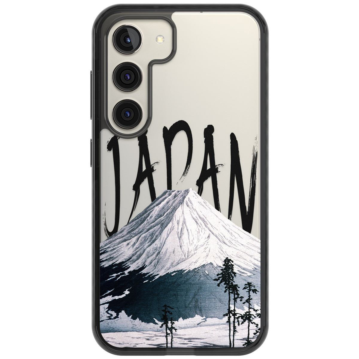 Mount Fuji Cutout Samsung S22 / Samsung S22 Plus / Samsung S23 / Samsung S23 Plus / Samsung S24 / Samsung S24 Plus Impact Black Phone Case front