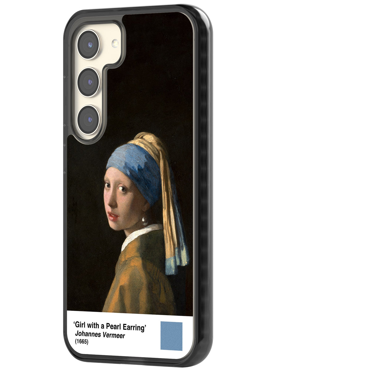 Girl With A Pearl Earring Samsung S22 / Samsung S22 Plus / Samsung S23 / Samsung S23 Plus / Samsung S24 / Samsung S24 Plus Impact Black Phone Case side