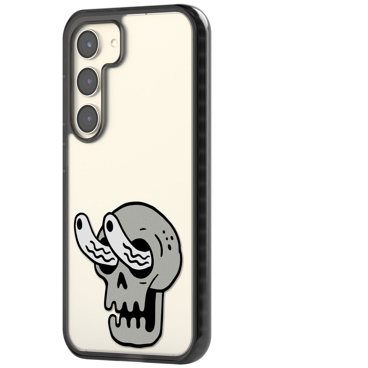 Skull Eyes Samsung S22 / Samsung S22 Plus / Samsung S23 / Samsung S23 Plus / Samsung S24 / Samsung S24 Plus Impact Black Phone Case side